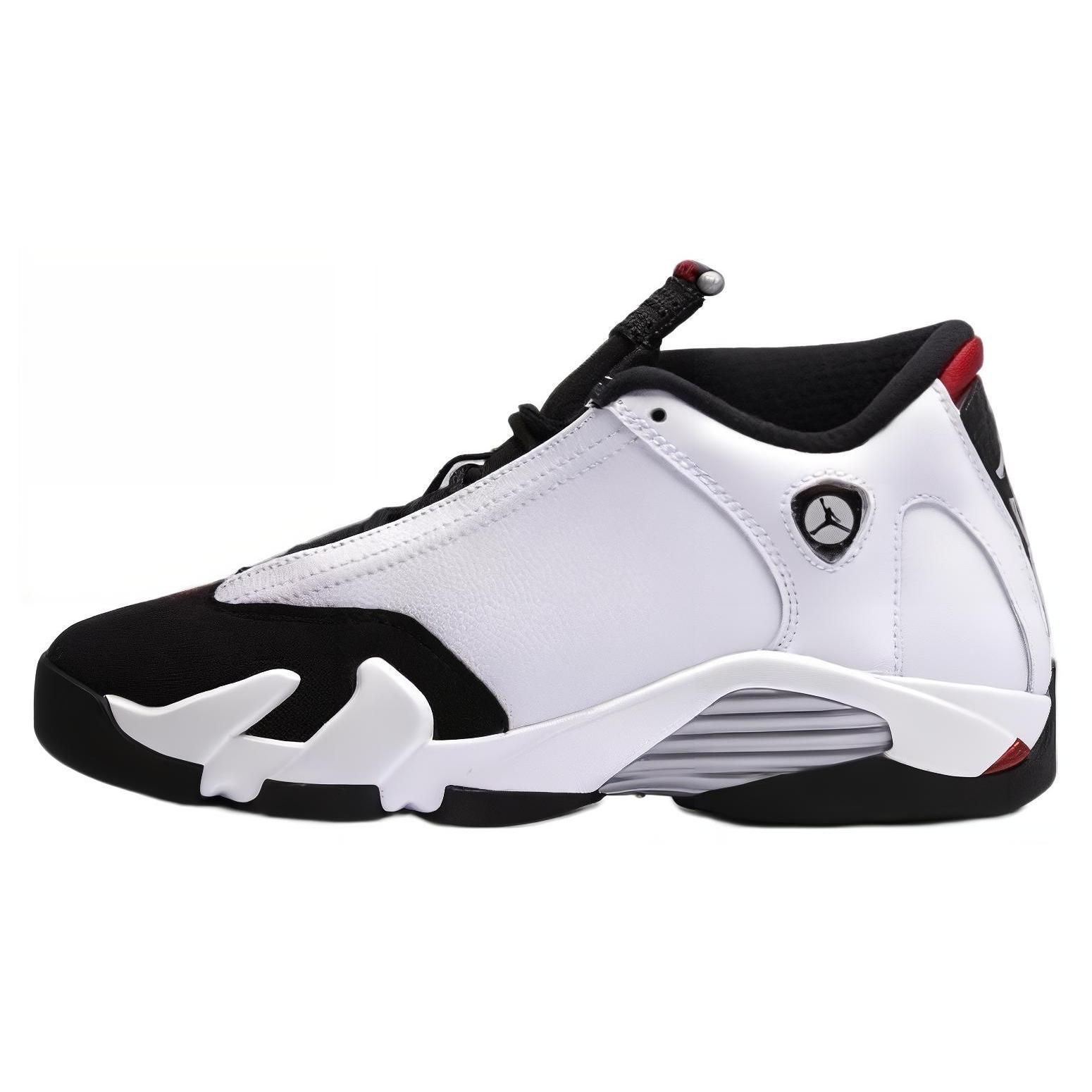 Jordan 14 Retro Black Toe 2014 GS 654963-102 37.5 белый/чёрный
