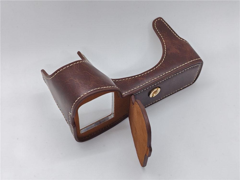 PU Leather Camera Half Case for Sony A7M4 A7R4 A7R5 Bottom Opening Body Cover