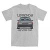 Men Vintage Car W201 Legends Never Die T Shirt Classic 190E Cars Casual Oversized Pure Cotton O-Neck T Shirt Large Size T Shirt