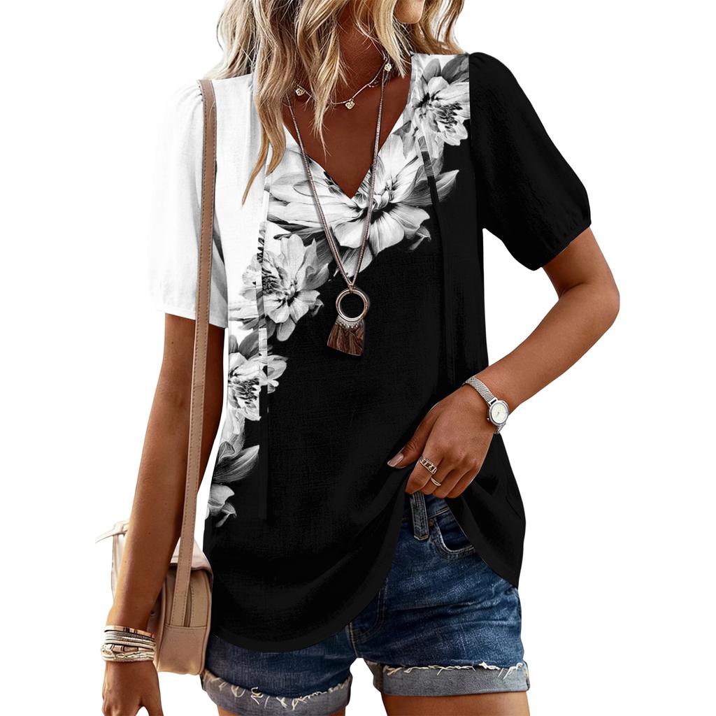 Women's Fashionable Casual Vintage Printed Top