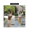 Rindslederversion~ Traubenmutter gleiche Spice Girl dicker Absatz spitz zulaufende Ritterstiefel Damen hohle Stickerei mittelhoher Schaft Western-Cowboystiefel