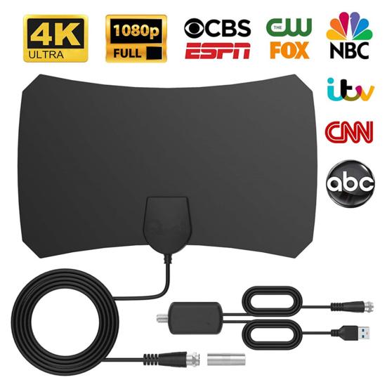 1 Set 3600 Miles TV Antenna High Gain HD-compatible Transmission Wide Range High-resolution Stable Output Signal Reception 4K 1080P