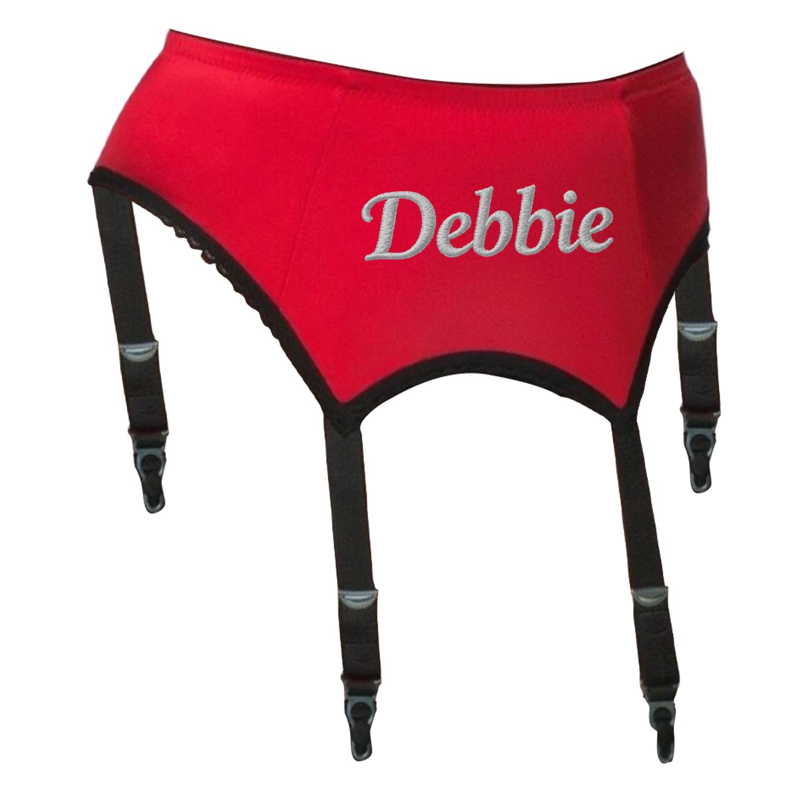 

Personalized Sexy Four- Suspender Stockings, Perfect For Couples Valentine s Day. L червоний