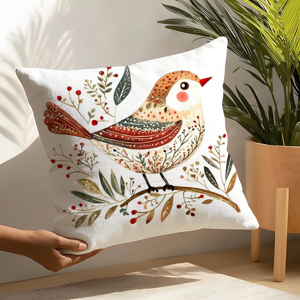 2 Animal And Natural Floral Prints Pillow Case Home Living Room Decoration Linen Pillowcover Pillow Cases Cushion Cover