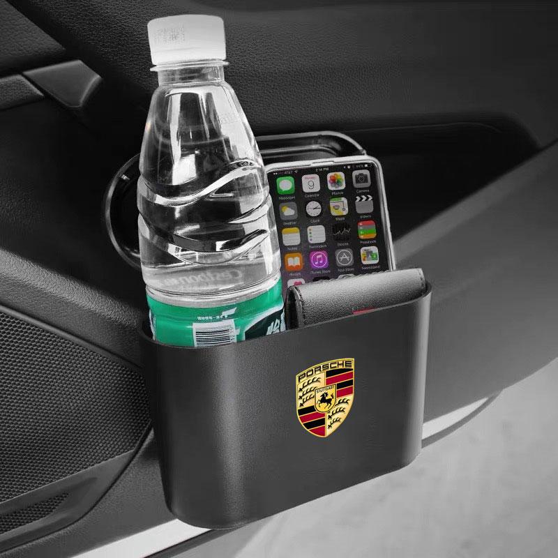 Cutie Depozitare Carcasă Auto Negru ABS Pătrat Presare Coș de Gunoi Pentru Porsche Boxster Cayenne Panamera Macan Cayman 911 918 996 917 991