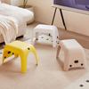 Cute Cat Stool Bathroom Shower Stool Anti Slip Short Chair Living Room Shoe Changing Chair Household Space Saving Furniture