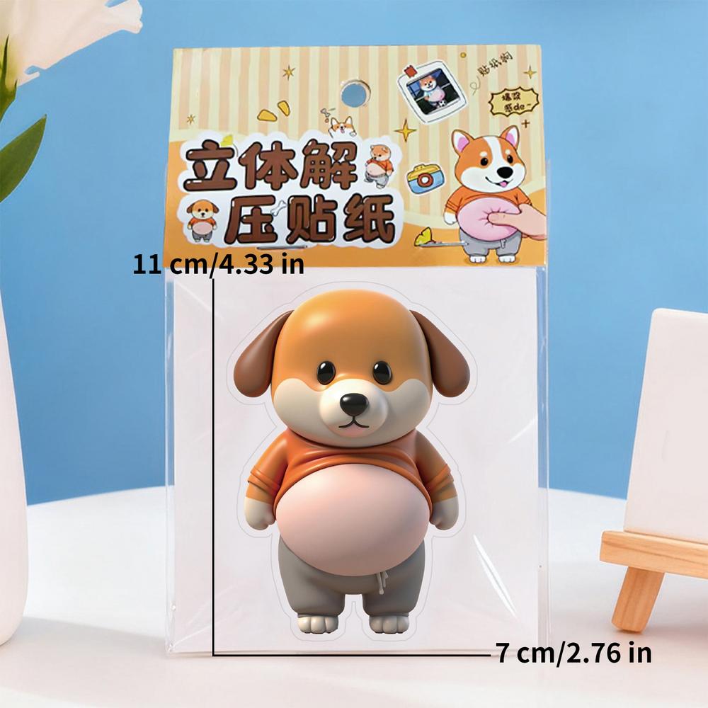 hot sale 3D Cute Puppy Sticker Squeezeable Shiba Inu Phone Case Decoration Children's Birthday Party Favor Festival Supplies