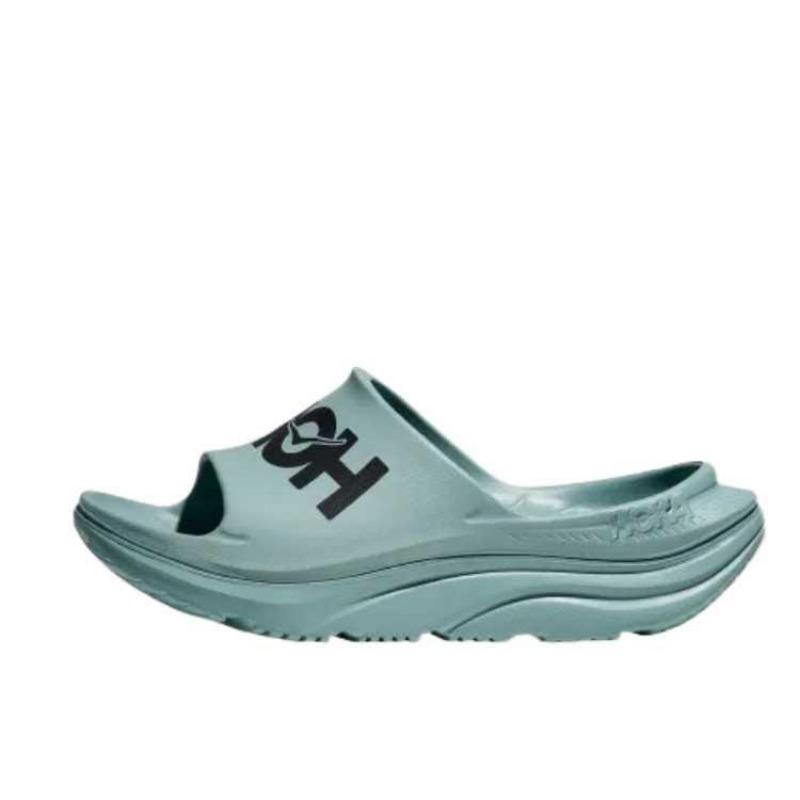 Hoka One One Ora Athletic Slide Unisex Slip-on Slippers Comfortable Anti-slip Black Green 1155154-DLCK 44