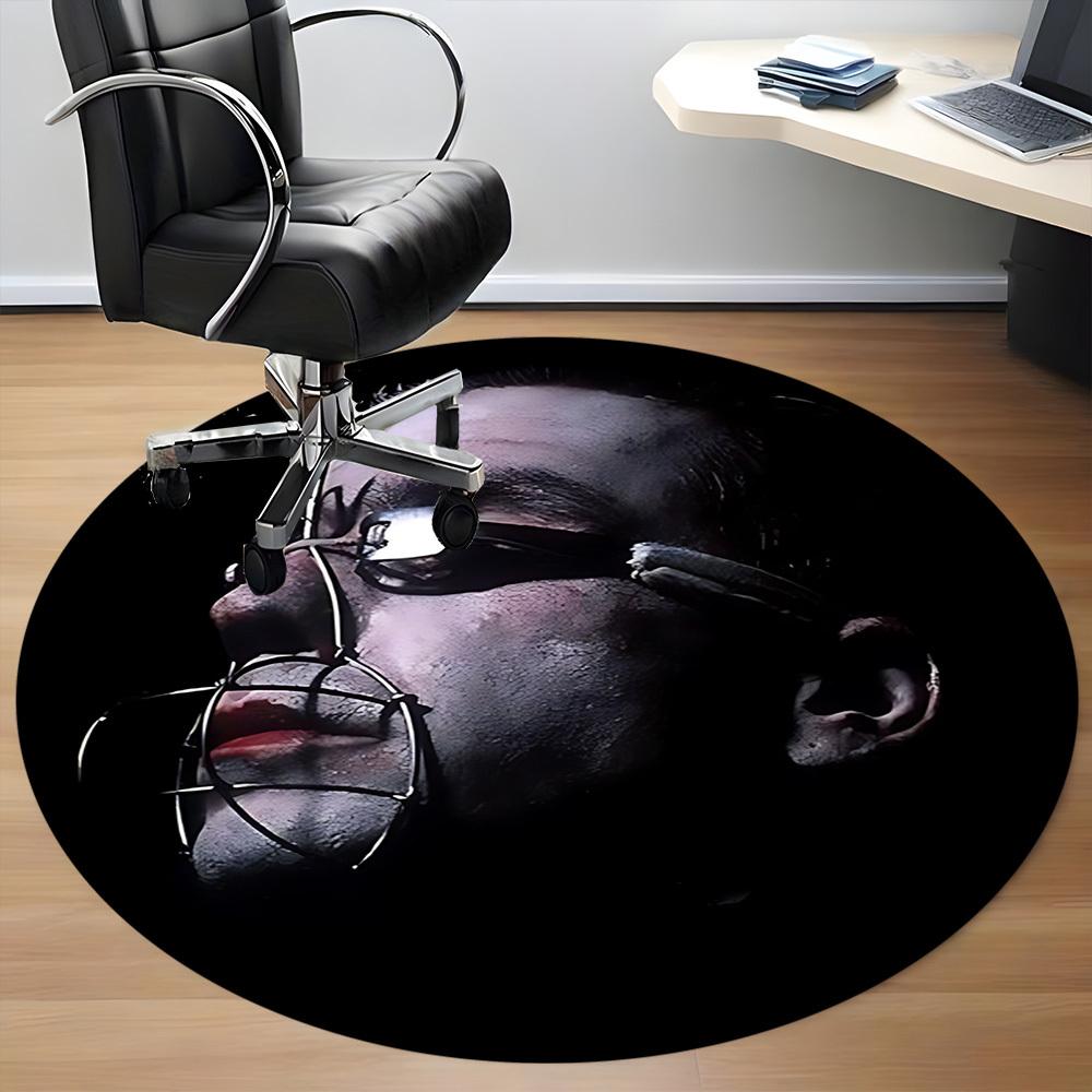 1PC Rammstein Office Round Rug, Non-slip, Soft and Durable Office Rug for Interior Decoration, Perfect for Office, Beautiful Decoration