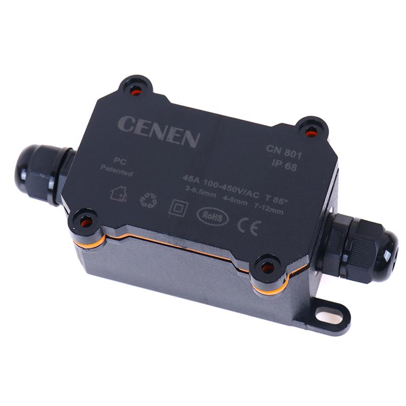 2Way Waterproof Ip68 Electrical Cable Wire Connector Junction Box For Outdoor