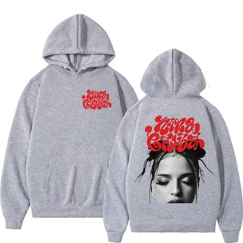 Sudadera con capucha para hombre y mujer, diseño de portada de álbum de la gira 2026 de la cantante Nina Chuba, moda Harajuku, sudadera de cuello redondo, estilo Y2K, Hip Hop, sudadera con capucha de forro polar oversize