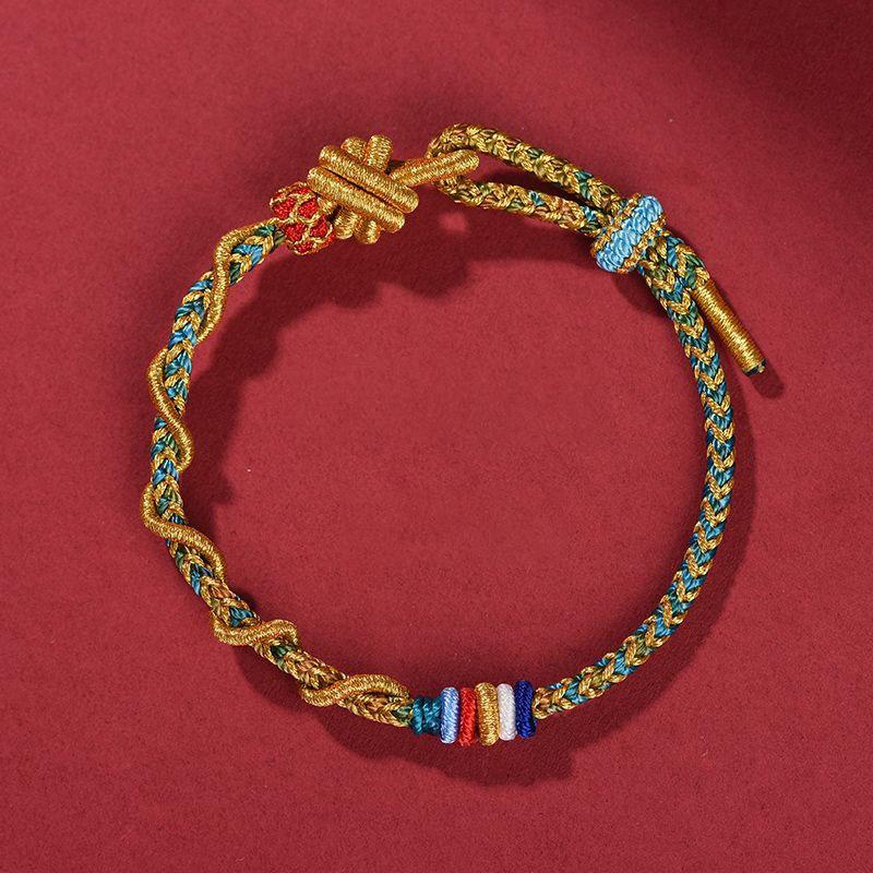 Chinese Style Snake Year Braided Rope Bracelet For Women Men Versatile Amulet Lucky Bracelet Jewelry Accessories Gifts