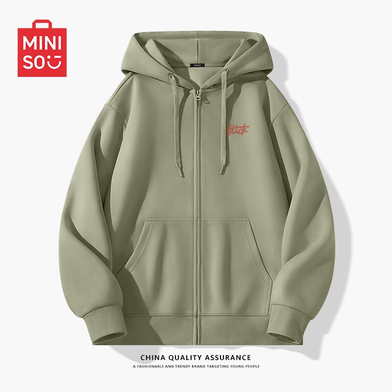 

MINISO Men s American Retro Zip Hooded Sweatshirt 3XL