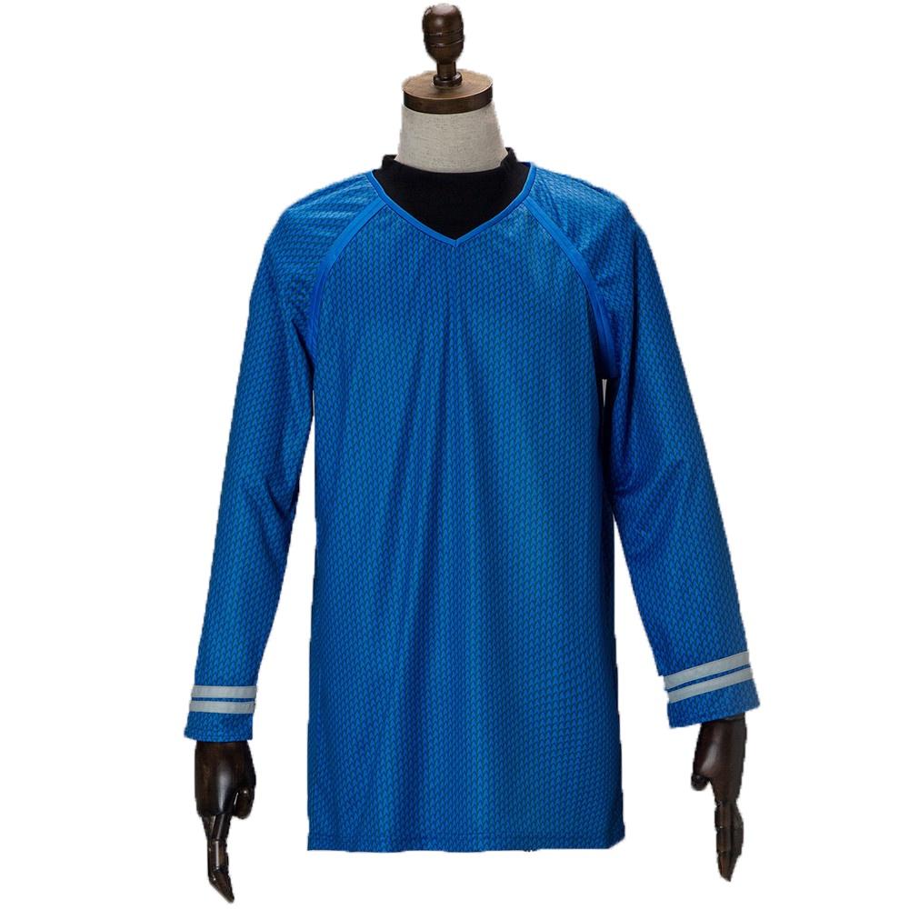 Into Darkness Captain Kirk Cosplay Tshirt Costume Tops With Badge