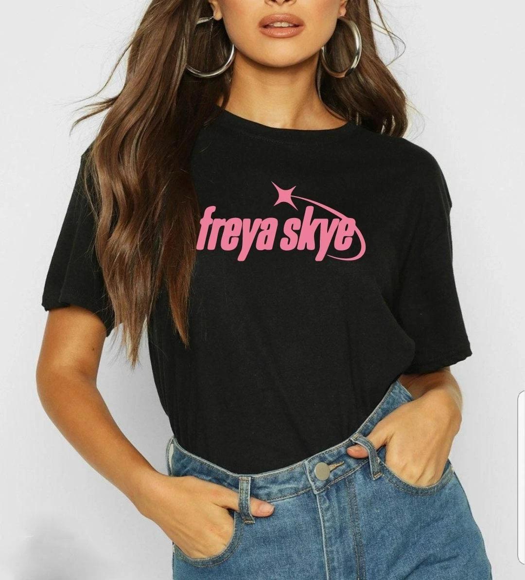 Freya Skye T-Shirt Black Tee Pink Logo Stars Align Tour 2026 XL