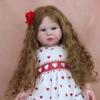 70 CM 3D Paint Skin Soft Silicone Reborn Baby Doll Toy Cloth Body Realistic Long Hair Princess Girl Toddler Dress Up Art Bebe