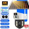4K Сонячна камера 4G SIM-карта WiFi Dual Lens 8MP HD Night Vision IP CCTV Surveillance PTZ PIR Detection Human Alarm Security Waterproof