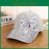 Butterfly Embellished Denim Baseball Cap With Adjustable Fit For Summer Sun Protection