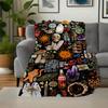 "Bohemian Vibes: Eclectic Collage Art Print"Blanket Flannel Throw Blanket for Sofa, Bed, Travel, Camping, Office
