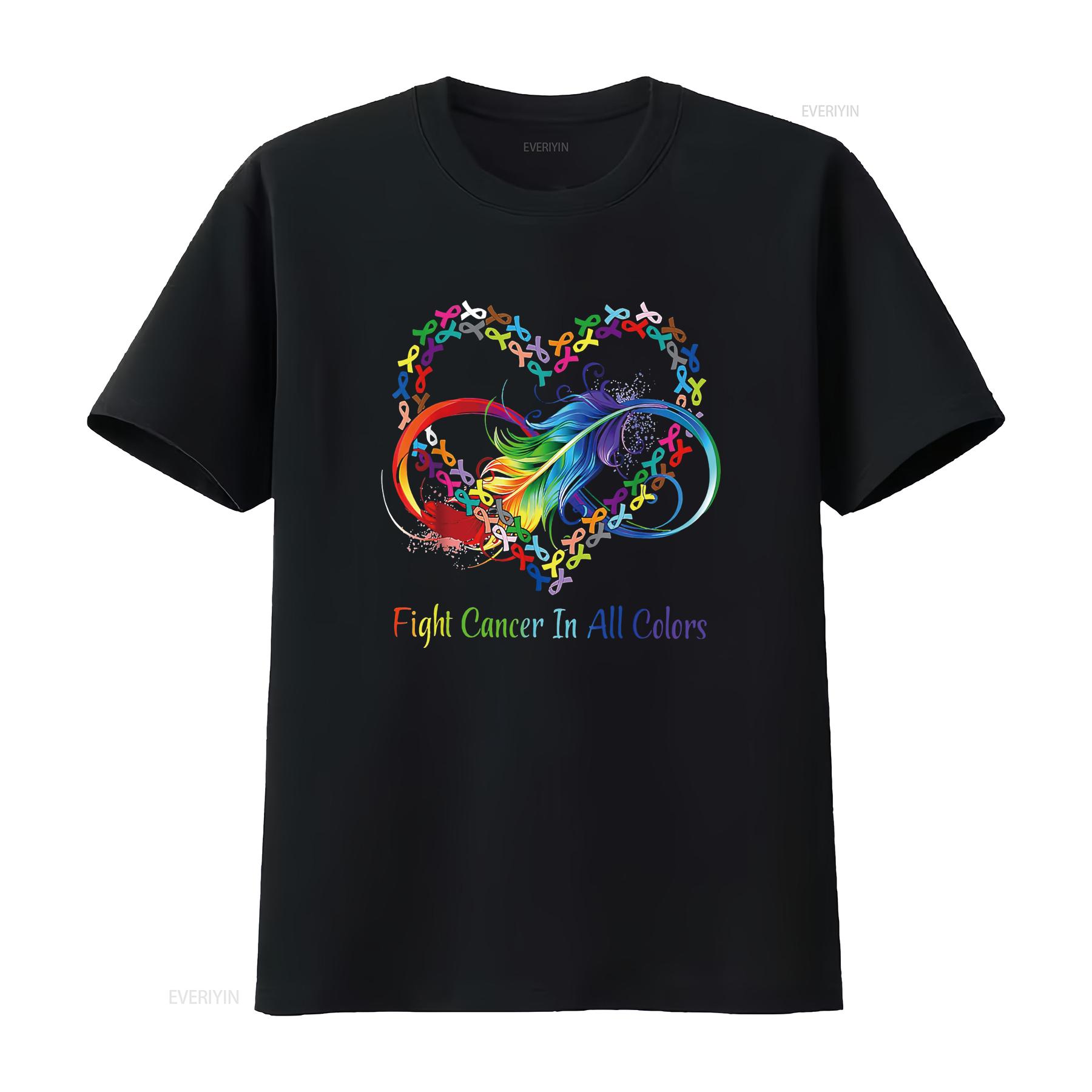 

Womens Cancer Sucks In Every Color Fighter Fight Support The Cance T Shirt Black Medium vintage Washed Stretched Slightly 4XL