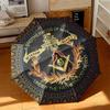 1pc Illuminati All-Seeing Eye Umbrella Portable Folding Umbrella Iron Frame Hole Bone Structure Outdoor Home Umbrella