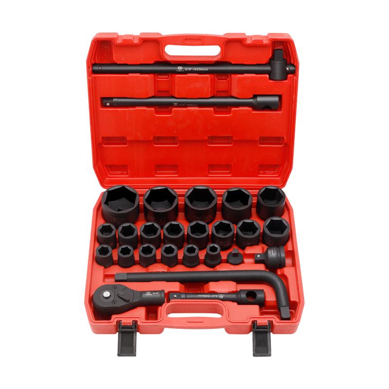 Heavy Duty 26-Piece 12-Point Socket Wrench Set for Auto Repair