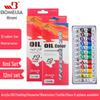 12-Color Acrylic Paint Set: Includes 12ml Tubes for Oil, Gouache, and Watercolor Painting
