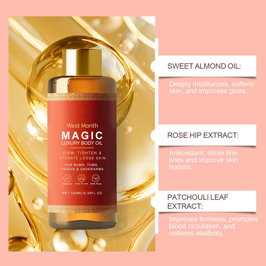 100ml Magisches Luxus Körperöl Tief Feuchtigkeitsspendend Trockene Haut Straffend Elastisch Brust Oberschenkel Verjüngend Reparierend Nährendes Öl