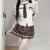 Emfay JK Cosplay Short School Uniform Sailor Set with Stockings Uniform, Sleeve, Costume, Suit, 4-Piece
