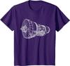 Aircraft Jet Engine Airplane Tshirt TShirt Short Sleeve Casual  Cotton Shift