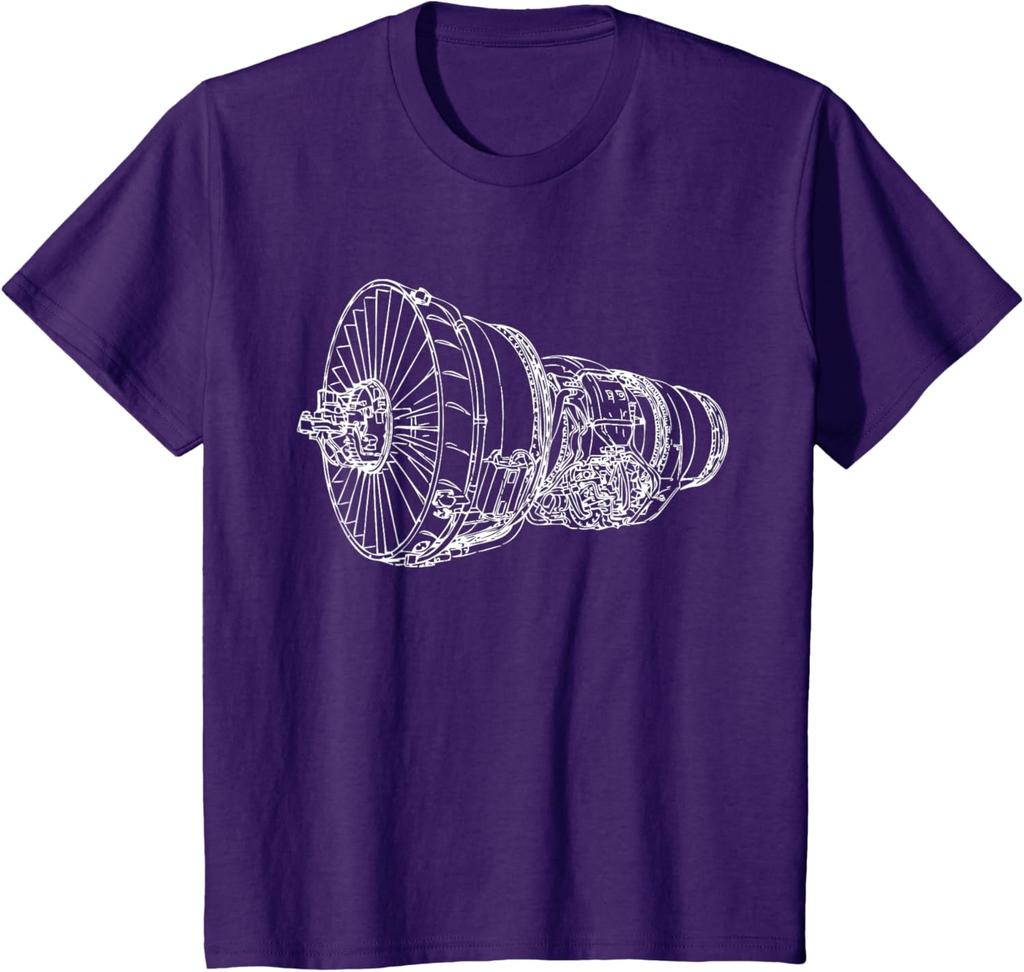 Aircraft Jet Engine Airplane Tshirt TShirt Short Sleeve Casual  Cotton Shift