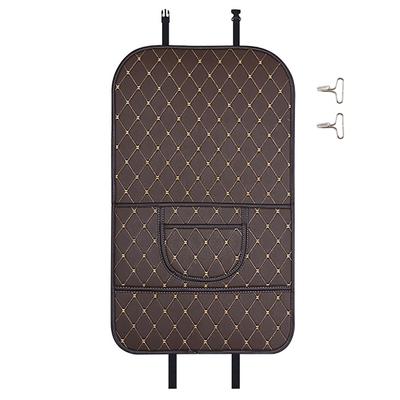 Car Back Seat Protector with Storage Pocket Artificial Leather Dirt Proof Rear Kick Mat Universal