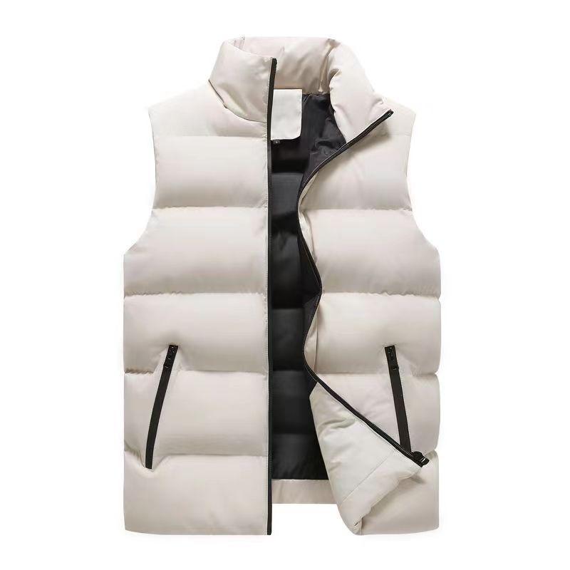 Men S Casual Loose Plus Size Padded Vest Winter Warm Sleeveless Jacket