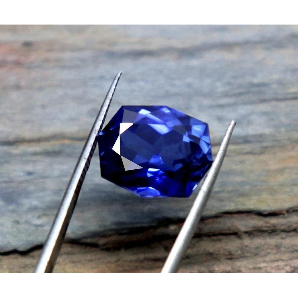 Natural Ceylon Fancy Cut Blue Sapphire 20 Ct Certified Loose Gemstone