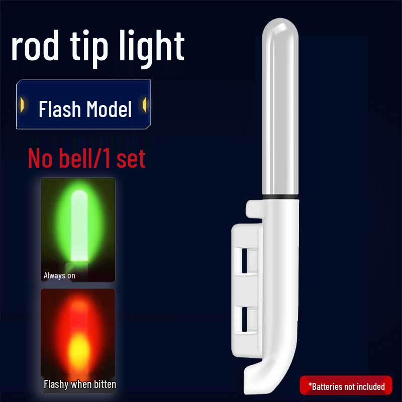 Night Fishing LED Rod Tip Light with Copper Bell - Sea Rod Alarm and Glow Sensor