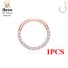 1/10 STKS G23 Titanium Neusringen Septum Clicker Oor Kraakbeen Tragus Helix Daith Oorbellen Hoops 16G 18G CZ Lichaams Piercing Sieraden