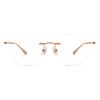 Polygonal Titanium Myopia Glasses Frame: Ultra-light, Retro Luxury Design