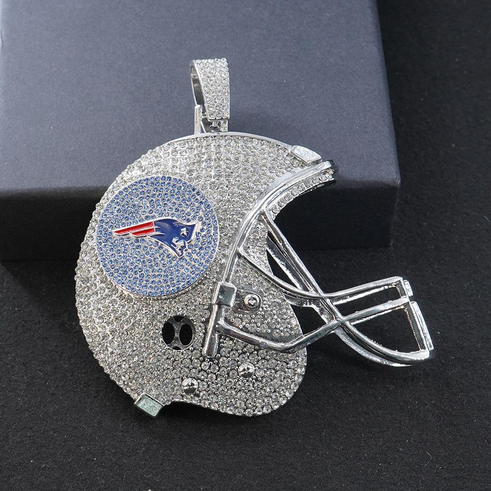 New England Patriots Football Helmet Alloy Pendant