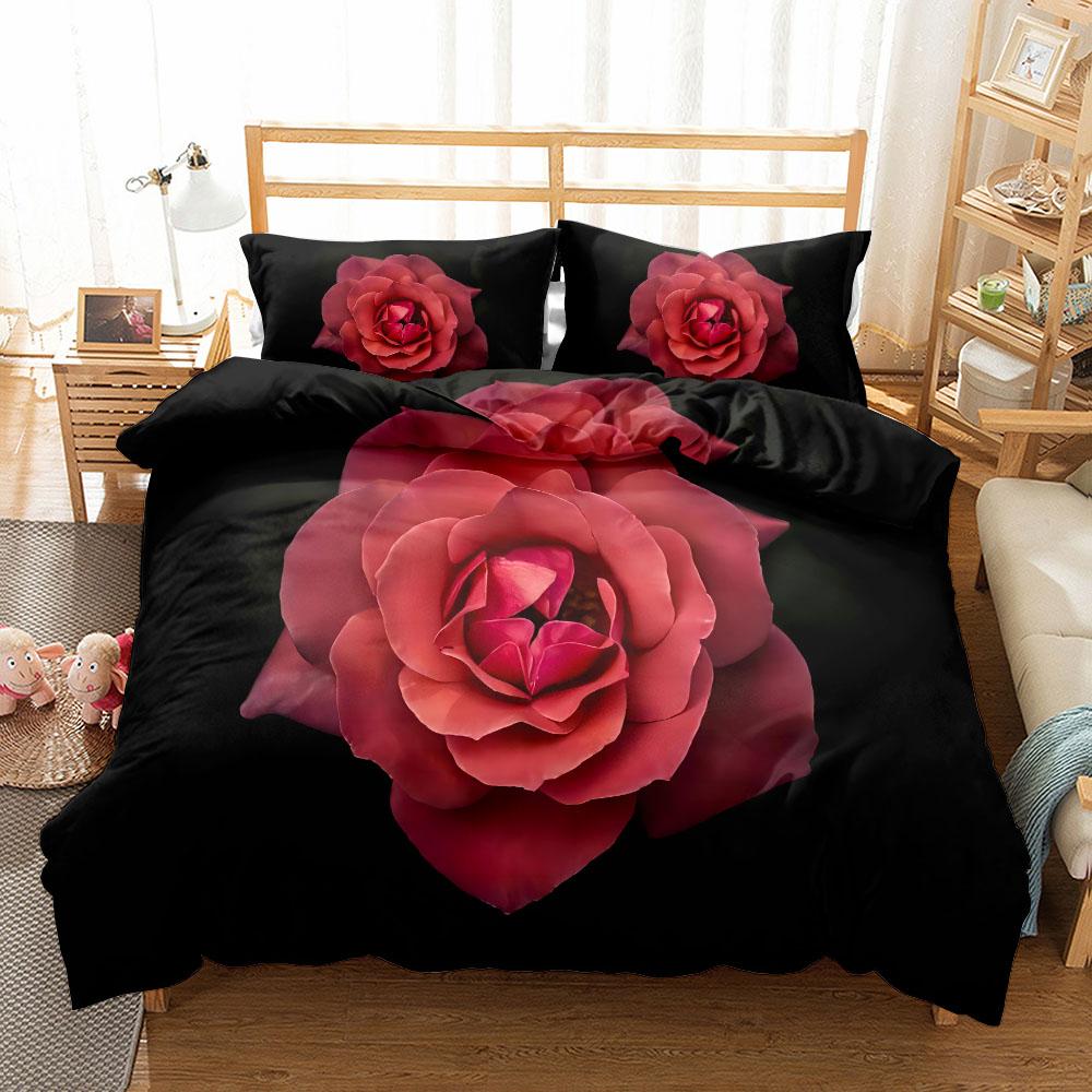 

Комплект постельного белья Big Rose Blossom Duvet Cover Set King Queen Double Full Twin Single Size Boys 140x200cm