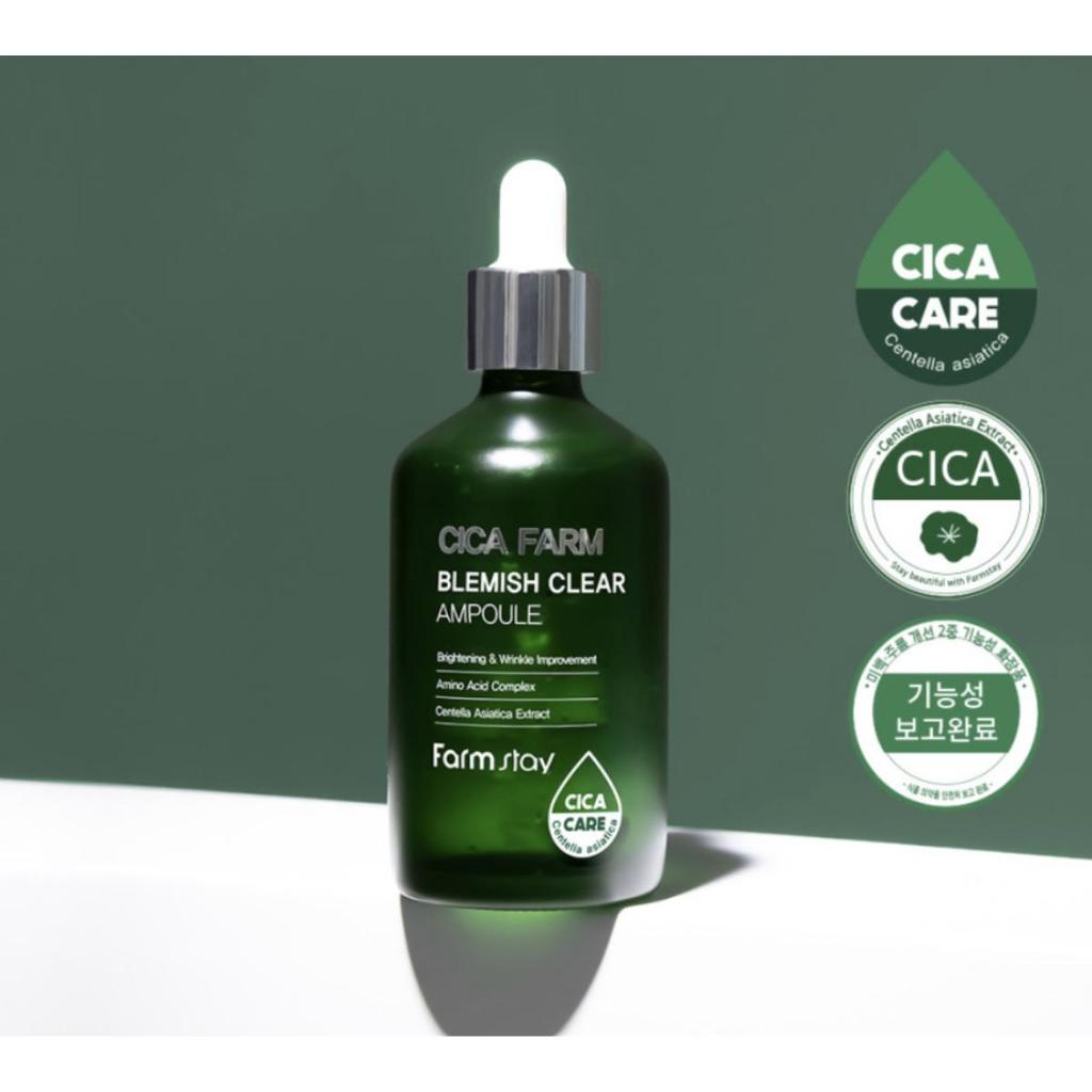 [Farmstay] Cica Farm Regenerating Solution Cream 50ml + Blemish Clear Ampoule 100ml