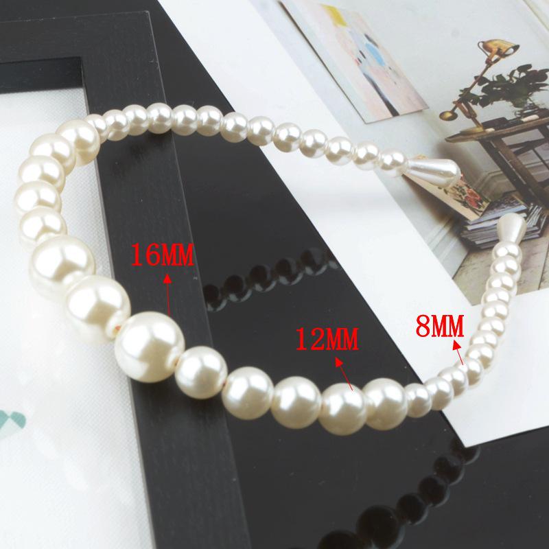 "Korean Style Pearl Bridal Headband - Handmade Fashion Accessory"