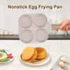 GIYOCA Egg Pan Omelette Pan, Divided Nonstick Grill Pan, Pancake Pan and Healthy Egg CookerSuitable, White Granite
