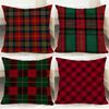 Fashion C-CChristmas Plaid Cushion Cover Comfortable Reversible Pillow Cover Ideal for Car Sofa Bedroom & Beyond