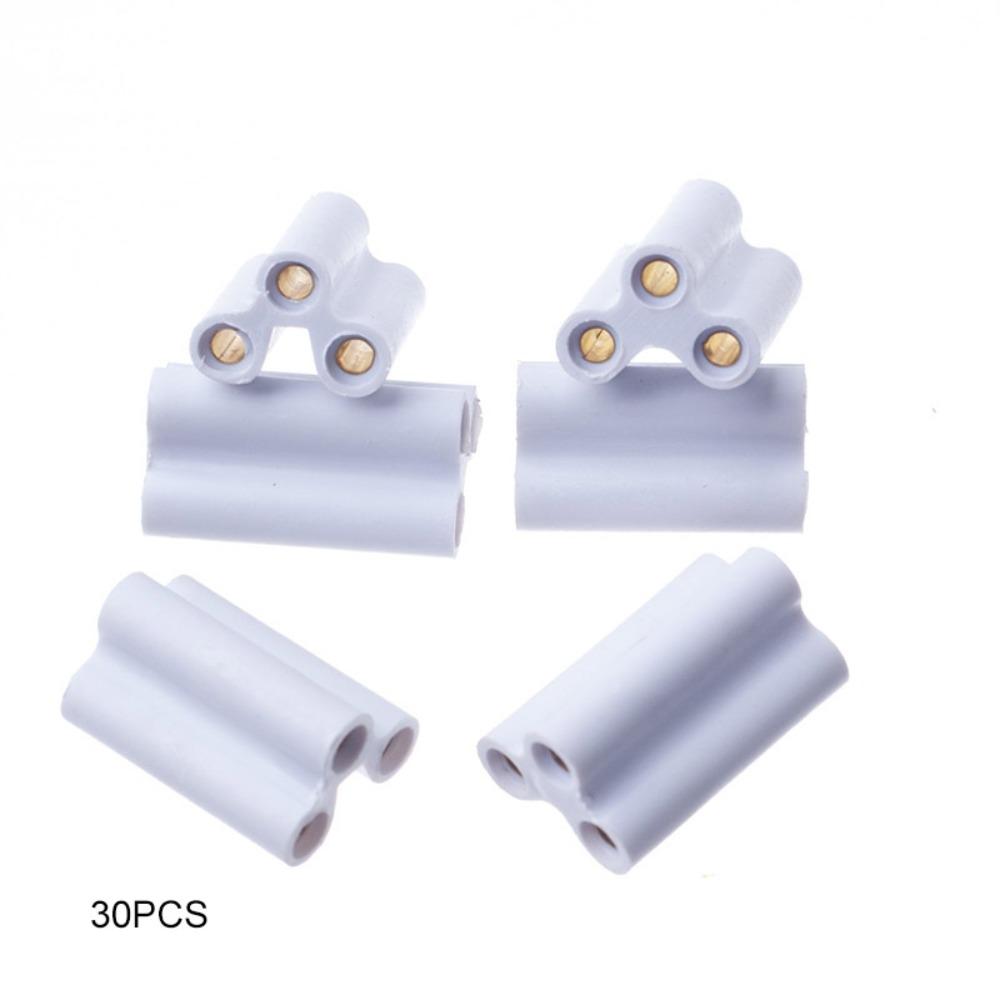 100/50/30/20/10 Pcs 20.5MM 3 Hole Hard Joint Connector Double End LED Lamp Connector