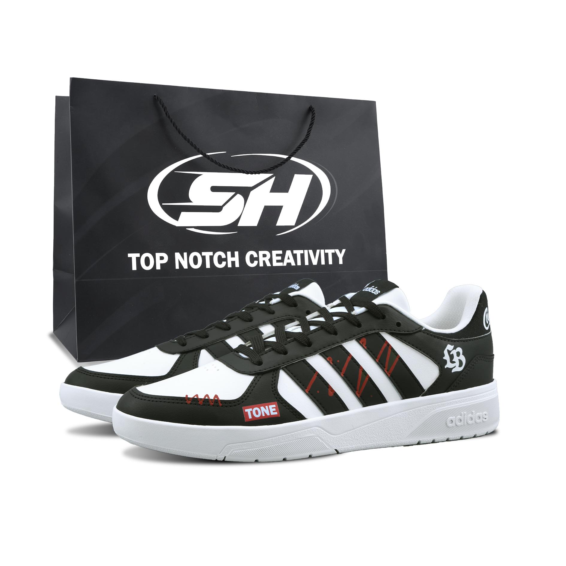 

Adidas Neo Courtbeat Plain Black And White, Special Shopping Bag Cushioning, Wear Resistant Low top Skateboard Shoes JS3010(Team1156-SBOX) 39⅓