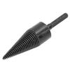 Wood splitter, carbon steel conical hexagonal shank, black, 1.26in.