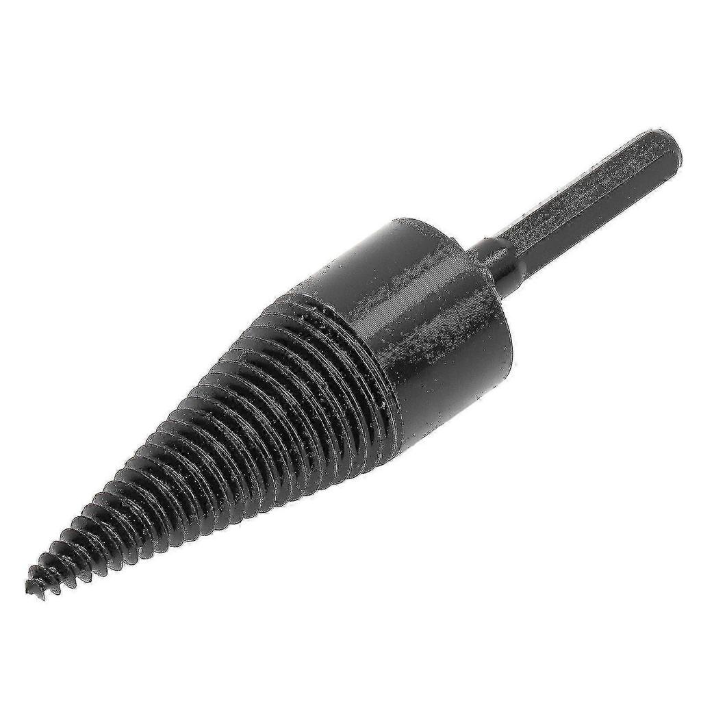 Wood splitter, carbon steel conical hexagonal shank, black, 1.26in.