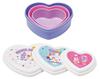 Skater Antibacterial Sealable Containers, Set of 3, Dome-Shaped, Heart-Shaped, Made in Japan, Nesting, Microwave-Safe, Care Bears SHTS3AG-A