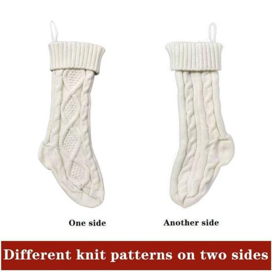 Yousheng Christmas Stockings Large 18" Handmade Cable Knit Stockings Rustic Farmhouse Fireplace Hanging Decor for Mantel Tree Wall Holiday Decoration