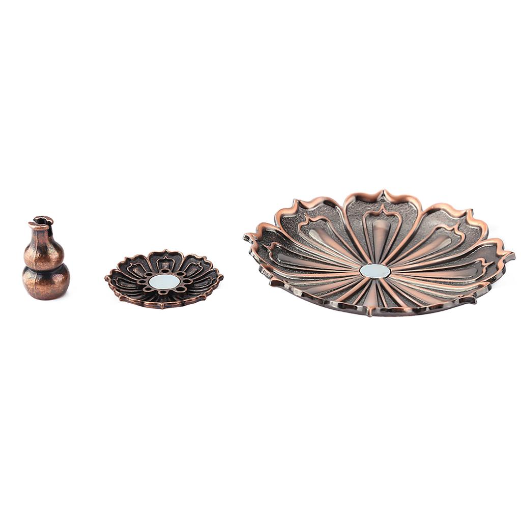 Copper Flower Incense , Flower Modeling Incense Holder Meditation Aid Sleeping Craft Ornament for Home Decor Furnishi
